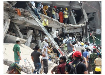 Animesh Biswas et. al. "Rescue and Emergency Management of a Man-Made Disaster: Lesson Learnt from a Collapse Factory Building, Bangladesh", The Scientific World Journal doi:10.1155/2015/136434
