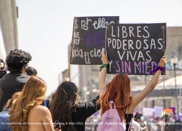 Demonstration am internationalen Frauentag in Mexiko.