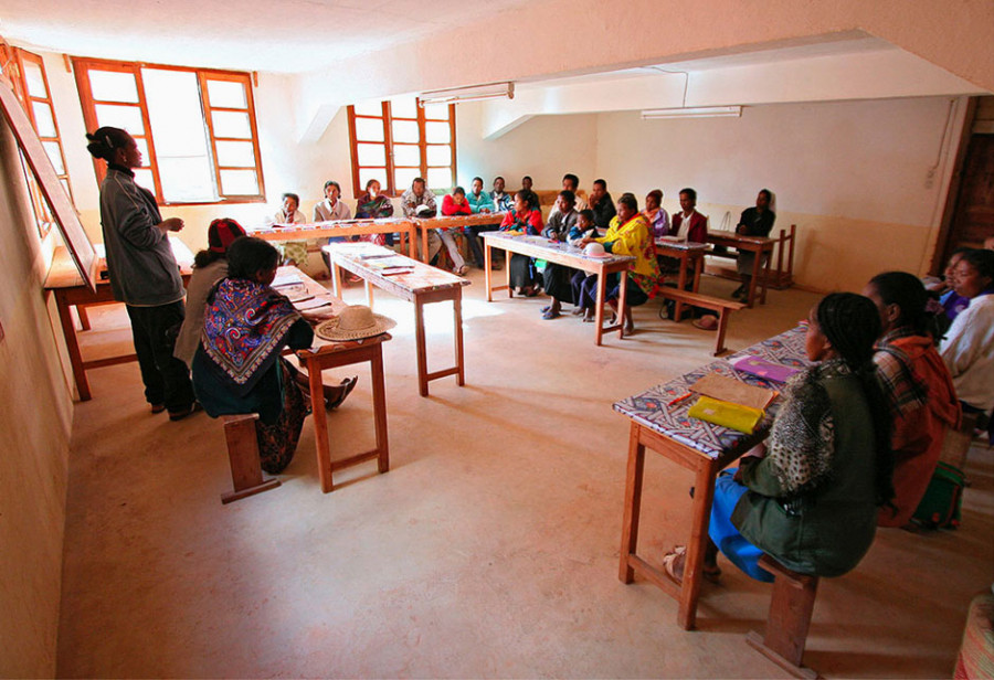 Klassenraum für Lehrerausbildung mit Studenten
