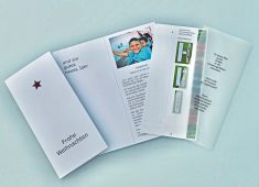 Weihnachtsbillet mit Projekbeschreibung und do it yourself Transparentpapier und Lesezeichen